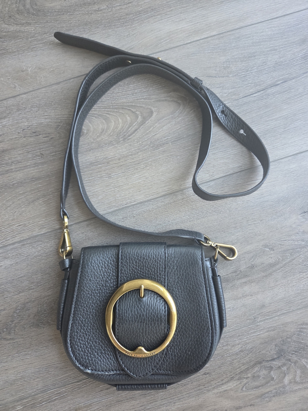 Polo Ralph Lauren - Black Pebbled Leather Mini Lennox Bag